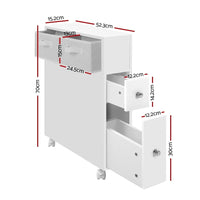 Artiss Bathroom Cabinet Storage Toilet Organiser Furniture Kings Warehouse 