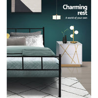 Artiss Bed Frame Single Metal Bed Frame SOL Furniture Kings Warehouse 