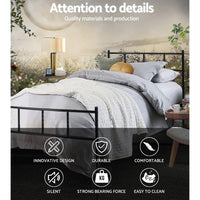 Artiss Bed Frame Single Metal Bed Frame SOL Furniture Kings Warehouse 