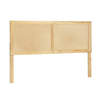 Artiss Bed Head Headboard Double Rattan - RIBO Pine Furniture Kings Warehouse 