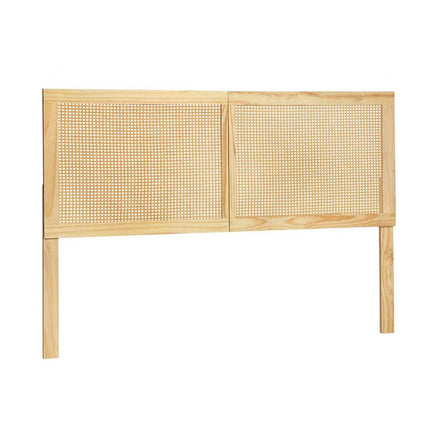 Artiss Bed Head Headboard Double Rattan - RIBO Pine Furniture Kings Warehouse 