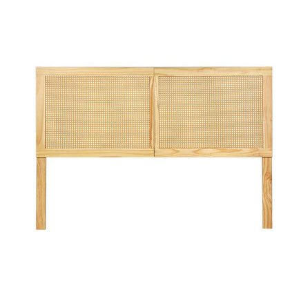 Artiss Bed Head Headboard Double Rattan - RIBO Pine Furniture Kings Warehouse 