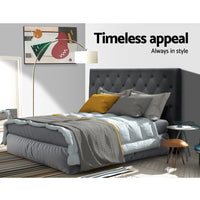 Artiss Bed Head Headboard Double Size Fabric - CAPPI Charcoal Furniture Kings Warehouse 