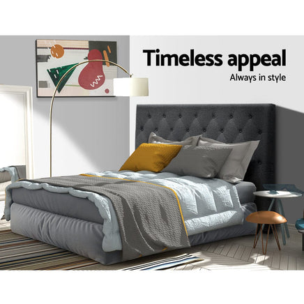 Artiss Bed Head Headboard Double Size Fabric - CAPPI Charcoal Furniture Kings Warehouse 