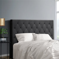 Artiss Bed Head Headboard Double Size Fabric - CAPPI Charcoal Furniture Kings Warehouse 
