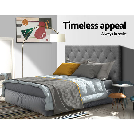 Artiss Bed Head Headboard King Single Size Fabric - CAPPI Grey Furniture Kings Warehouse 