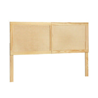 Artiss Bed Head Headboard Queen Rattan - RIBO Pine Furniture Kings Warehouse 