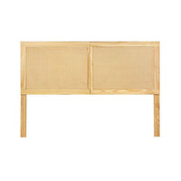 Artiss Bed Head Headboard Queen Rattan - RIBO Pine Furniture Kings Warehouse 