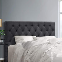 Artiss Bed Head Headboard Queen Size Fabric - CAPPI Charcoal Furniture Kings Warehouse 