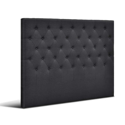 Artiss Bed Head Headboard Queen Size Fabric - CAPPI Charcoal Furniture Kings Warehouse 