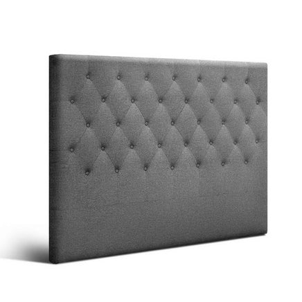 Artiss Bed Head Headboard Queen Size Fabric - CAPPI Grey Furniture Kings Warehouse 