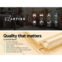 Artiss Bedside Table 1 Drawer with Shelves - EVERMORE White Furniture Kings Warehouse 