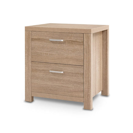 Artiss Bedside Table 2 Drawers - MAXI Pine Furniture Kings Warehouse 