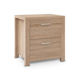 Artiss Bedside Table 2 Drawers - MAXI Pine Furniture Kings Warehouse 