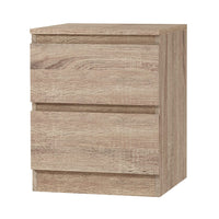 Artiss Bedside Table 2 Drawers - PEPE Oak Furniture Kings Warehouse 