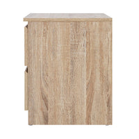 Artiss Bedside Table 2 Drawers - PEPE Oak Furniture Kings Warehouse 