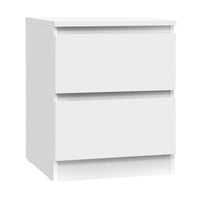 Artiss Bedside Table 2 Drawers - PEPE White Furniture Kings Warehouse 