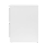 Artiss Bedside Table 2 Drawers - PEPE White Furniture Kings Warehouse 
