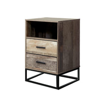 Artiss Bedside Table 2 Drawers with Shelf - BADAN Furniture Kings Warehouse 