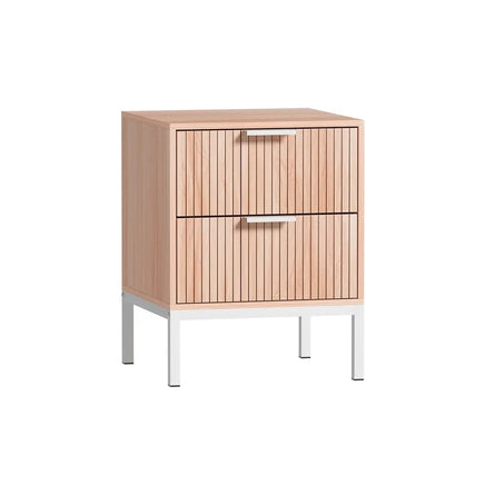 Artiss Bedside Table Drawers Side End Table Storage Cabinet Nightstand Pine LURA Furniture Kings Warehouse 