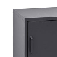 Artiss Bedside Table Metal Cabinet - Black Furniture Kings Warehouse 