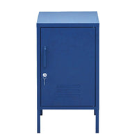 Artiss Bedside Table Metal Cabinet - Blue Furniture Kings Warehouse 