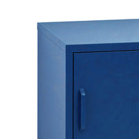 Artiss Bedside Table Metal Cabinet - Blue Furniture Kings Warehouse 