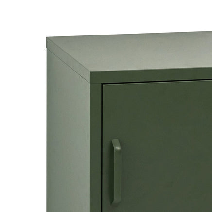 Artiss Bedside Table Metal Cabinet - Green Furniture Kings Warehouse 