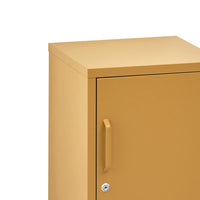 Artiss Bedside Table Metal Cabinet - Yellow Furniture Kings Warehouse 