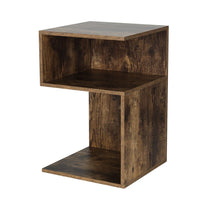 Artiss Bedside Table Shelves Side End Table Storage Nightstand Rust Oak UMENI Furniture Kings Warehouse 