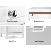 Artiss Bedside Tables Side Table Drawers Nightstand White Furniture Kings Warehouse 