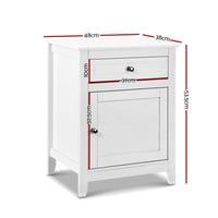 Artiss Bedside Tables Side Table Drawers Nightstand White Furniture Kings Warehouse 