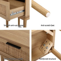 Artiss Bedside Tables Side Table Rattan Drawers Nightstand Furniture Kings Warehouse 
