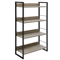 Artiss Bookshelf 4 Tiers - NOE Black and Oak Furniture Kings Warehouse 
