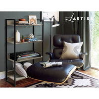 Artiss Bookshelf 4 Tiers - NOE Black and Oak Furniture Kings Warehouse 