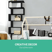 Artiss Bookshelf 6 Tiers - RIVA Black Furniture Kings Warehouse 