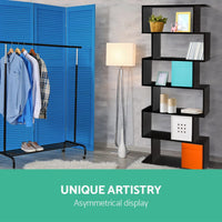 Artiss Bookshelf 6 Tiers - RIVA Black Furniture Kings Warehouse 