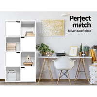 Artiss Bookshelf 8 Cube Shlef - DANA White Furniture Kings Warehouse 