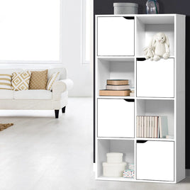 Artiss Bookshelf 8 Cube Shlef - DANA White Furniture Kings Warehouse