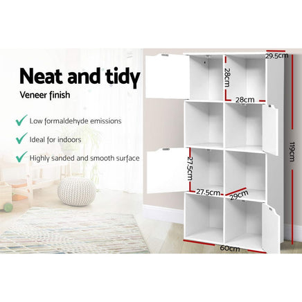 Artiss Bookshelf 8 Cube Shlef - DANA White Furniture Kings Warehouse 