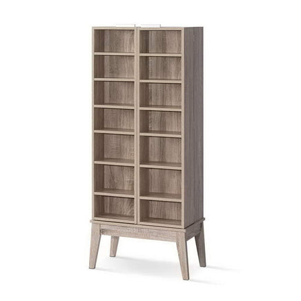Artiss Bookshelf CD Storage Rack - BERG Oak Furniture Kings Warehouse 