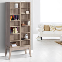Artiss Bookshelf CD Storage Rack - BERG Oak Furniture Kings Warehouse 