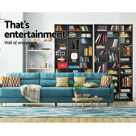 Artiss Bookshelf CD Storage Rack - BERT Black Furniture Kings Warehouse 