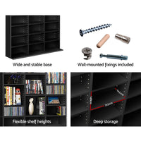Artiss Bookshelf CD Storage Rack - BERT Black Furniture Kings Warehouse 