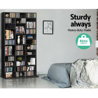 Artiss Bookshelf CD Storage Rack - BERT Black Furniture Kings Warehouse 