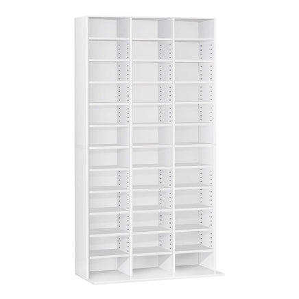 Artiss Bookshelf CD Storage Rack - BERT White Furniture Kings Warehouse 