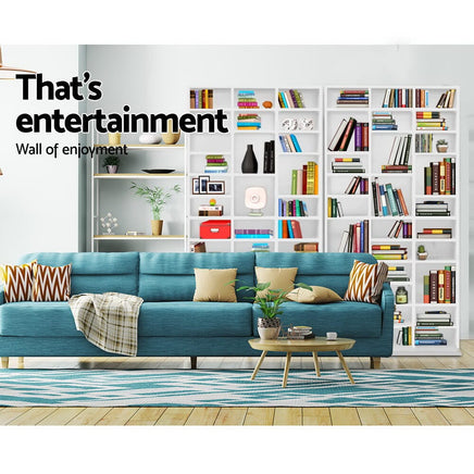 Artiss Bookshelf CD Storage Rack - BERT White Furniture Kings Warehouse 