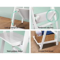 Artiss Bookshelf Corner Shelf 3 Tiers - ZANE White Furniture Kings Warehouse 