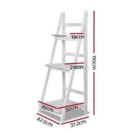 Artiss Bookshelf Corner Shelf 3 Tiers - ZANE White Furniture Kings Warehouse 