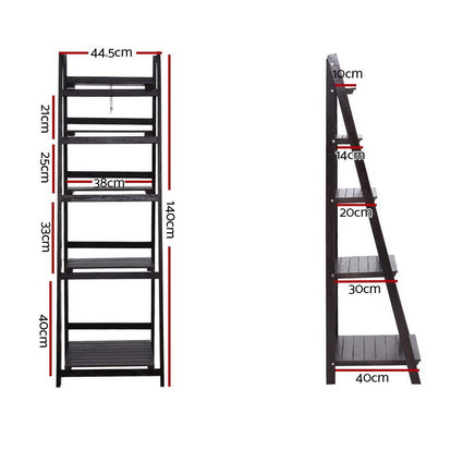 Artiss Bookshelf Corner Shelf 5 Tiers - ZANE Coffee Furniture Kings Warehouse 